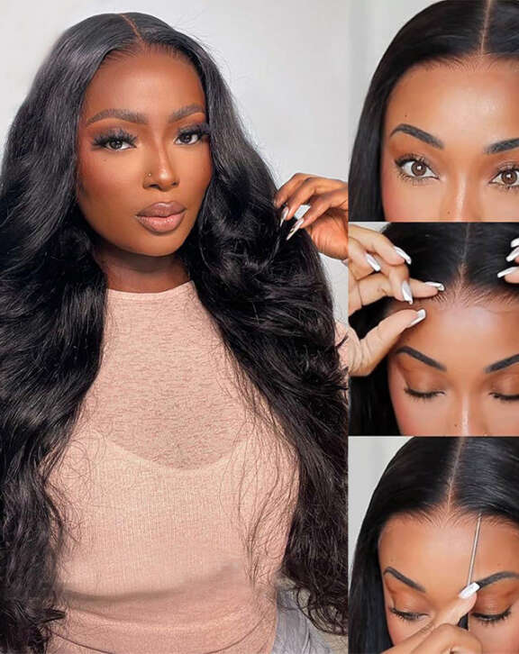 Megalook 6x5 invisible knots Glueless Body Wave Wigs Realistic Hairline Pre-cut Lace Beginner Friendly